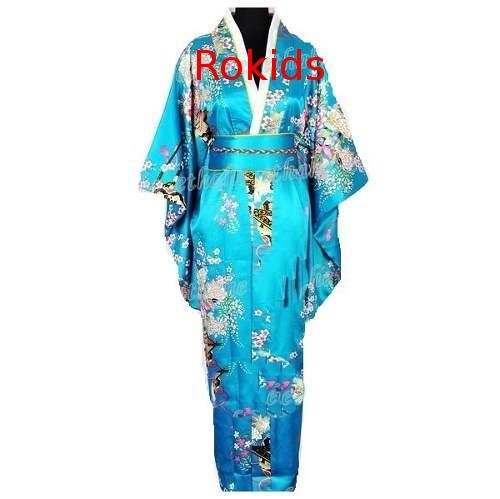 Kimono azul floral importado
